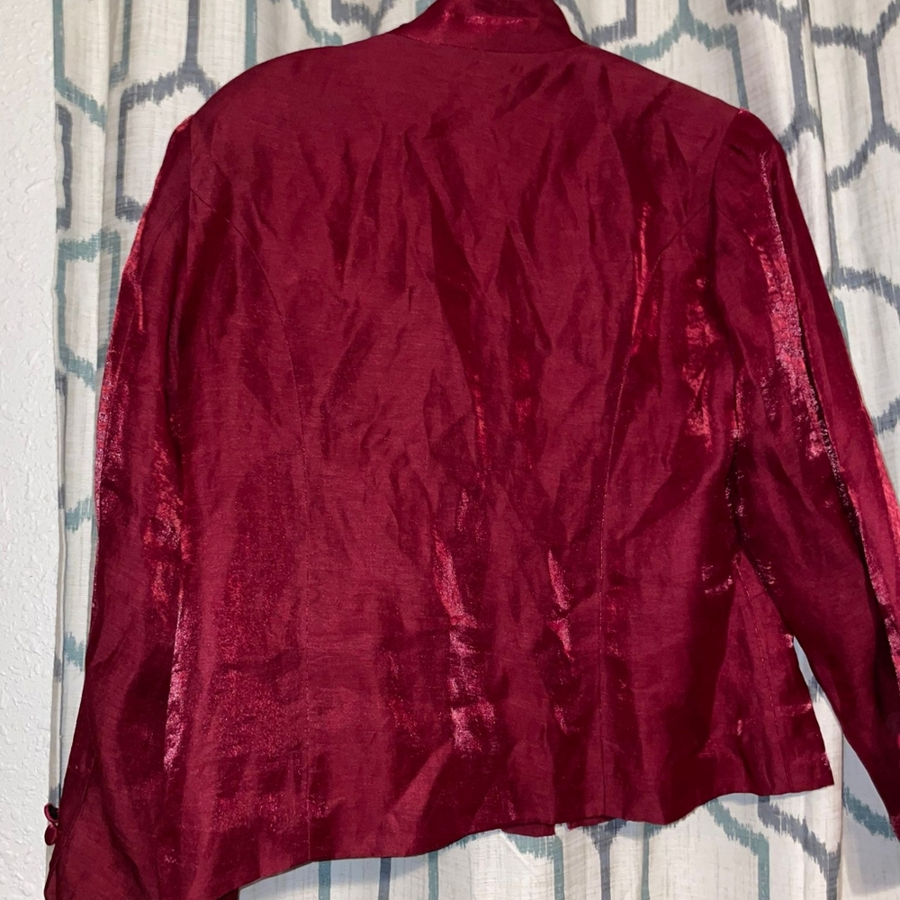 Chico Blazer Size 2 Red Color With Zipper - image 2